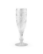 Vintage Style Pressed Glass Flute Clear