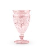 Vintage Style Pressed Glass Goblet Pink