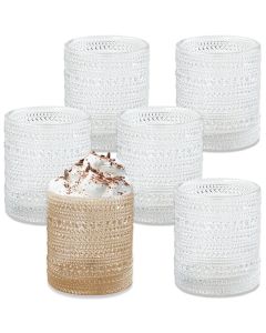 10 oz. Textured Beaded Clear Glass (Set of 6)