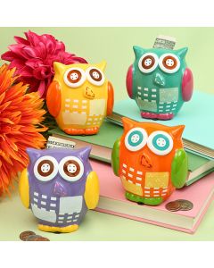 Owl Design Bank: Four Assorted Colors