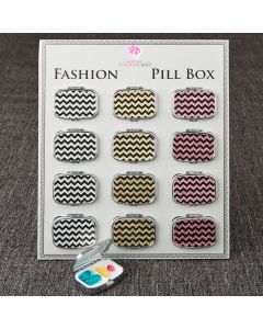 Fabulous Glitter Chevron pill Box from gifts by fashioncraft