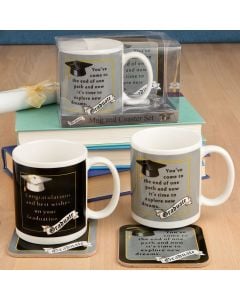 Grad mug & Coaster set - 2 assorted styles from gifts by fashioncraft