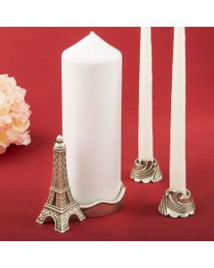 Paris / Eiffel Tower Themed Unity Candle Set From Fashioncraft