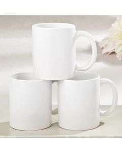 White Ceramic Coffee Mug Perfectly Plain
