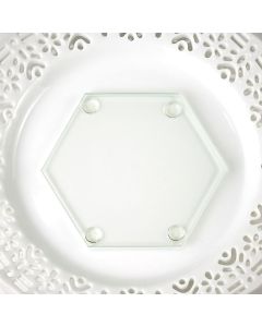 Perfectly Plain Collection Hexagon Glass Coasters
