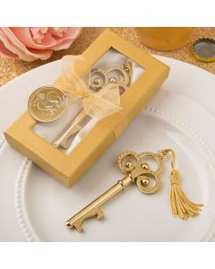 Gold vintage skeleton key bottle opener from fashioncraft