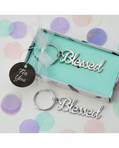 Silver Blessed Key Chain