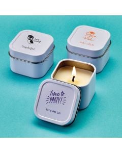 Design Your Own Direct Screen Printed Candle Tin - Graduation