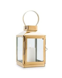 Medium Decorative Candle Lantern - Gold