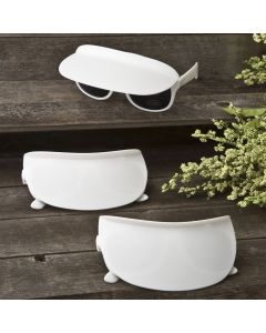 Unique white sunglass and visor combination