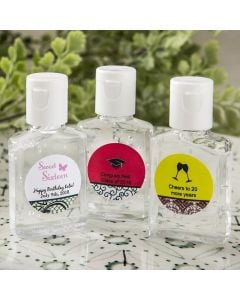 Personalized expressions hand sanitizer favors