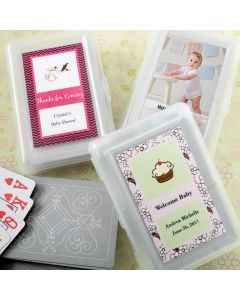 Personalized expressions collection playing cards with a designer top