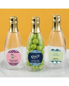Design your own collection personalized champagne bottle with gold foil top: graduation designs