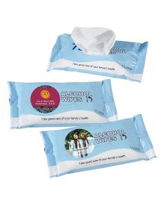 Personalized Alcohol Wipes Pack Of 10 Sheets Misc