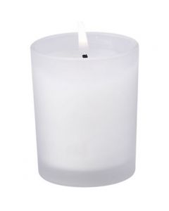 Glass Candle Holder W/Wax; Bulk Packed