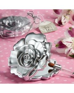 Realistic Rose Design Mirror Compacts