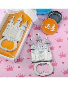 castle themed silver metal bottle opener