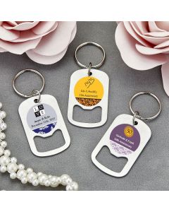 Personalized Stainless Steel Small Key Chain Bottle Opener Anniversary