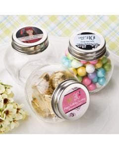 Personalized candy glass jar - birthday design