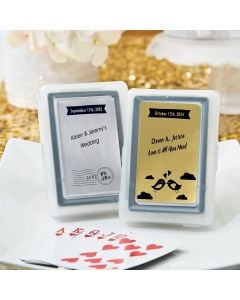 Personalized Metallics Collection playing cards favors