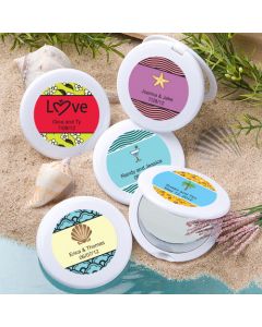 Personalized Expressions Collection Mirror Compact Favors - Beach
