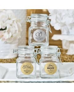 Apothecary Jars with hinged lid from our Personalized Metallics Collection