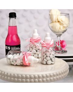 Perfectly Plain Collection Pink Baby Bottle Favors