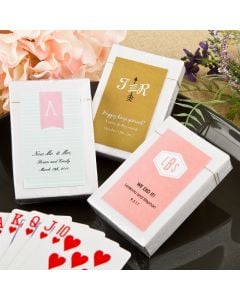 Monogram Collection playing card favors
