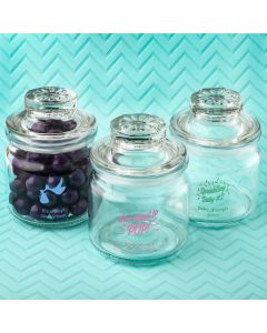 Screen Printed Glass Jar With Sealed Cover - Baby Shower
