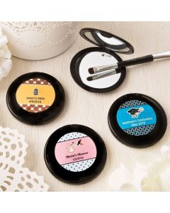 Personalized black compact mirror from the personalized expressions collection.
