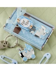 Blue Baby Carriage  Design Key Chains