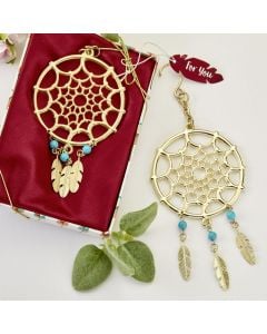 Gold Dream catcher themed hanging ornament
