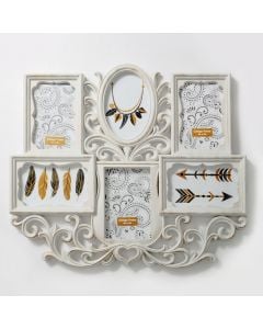 Wall Collage - Antique Ivory Color - 6 Openings