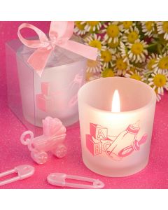 Favor  Saver Collection Baby Girl Themed Candle Favors