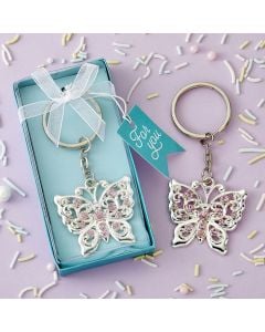 Beautiful Silver Butterfly Design Metal Key Chain