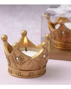 Royal gold Crown tea light candle from fashioncraft