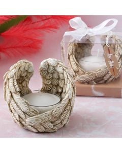 Guardian Angel wings tealight candle holder