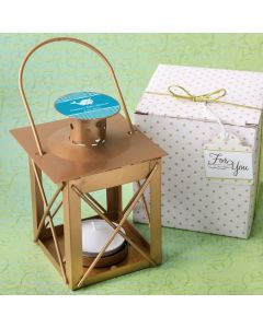 Personalized expressions collection Love lights the way luminous lantern in a  matte gold finish