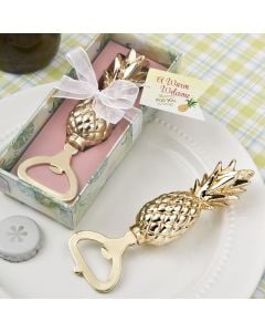 Warm Welcome Collection gold pineapple themed bottle opener