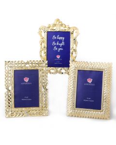 Electroplate Gold 4x6 Frames - 3 Assorted Styles