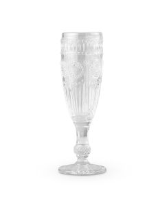 Vintage Style Pressed Glass Flute Clear