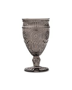 Vintage Style Pressed Glass Goblet Black