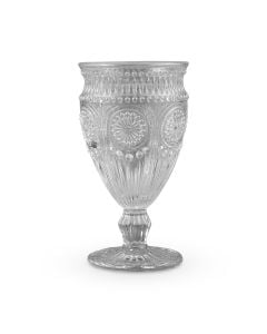 Vintage Style Pressed Glass Goblet Grey