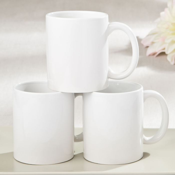 White Ceramic Coffee Mug Perfectly Plain