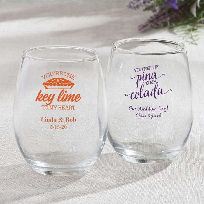 Stemless Wine Glass Personalized with Name Be a Mermaid and make waves